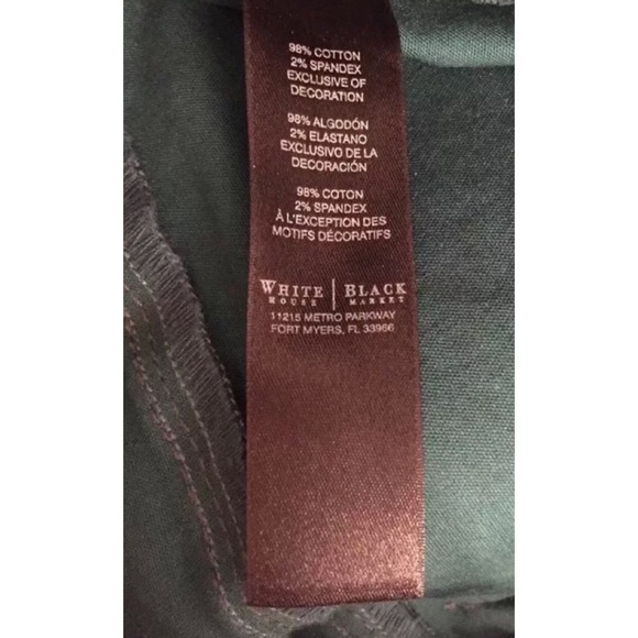 SOLD ELSEWHERE WHBM Coated Skimmer Jeans Green - Picture 7 of 8